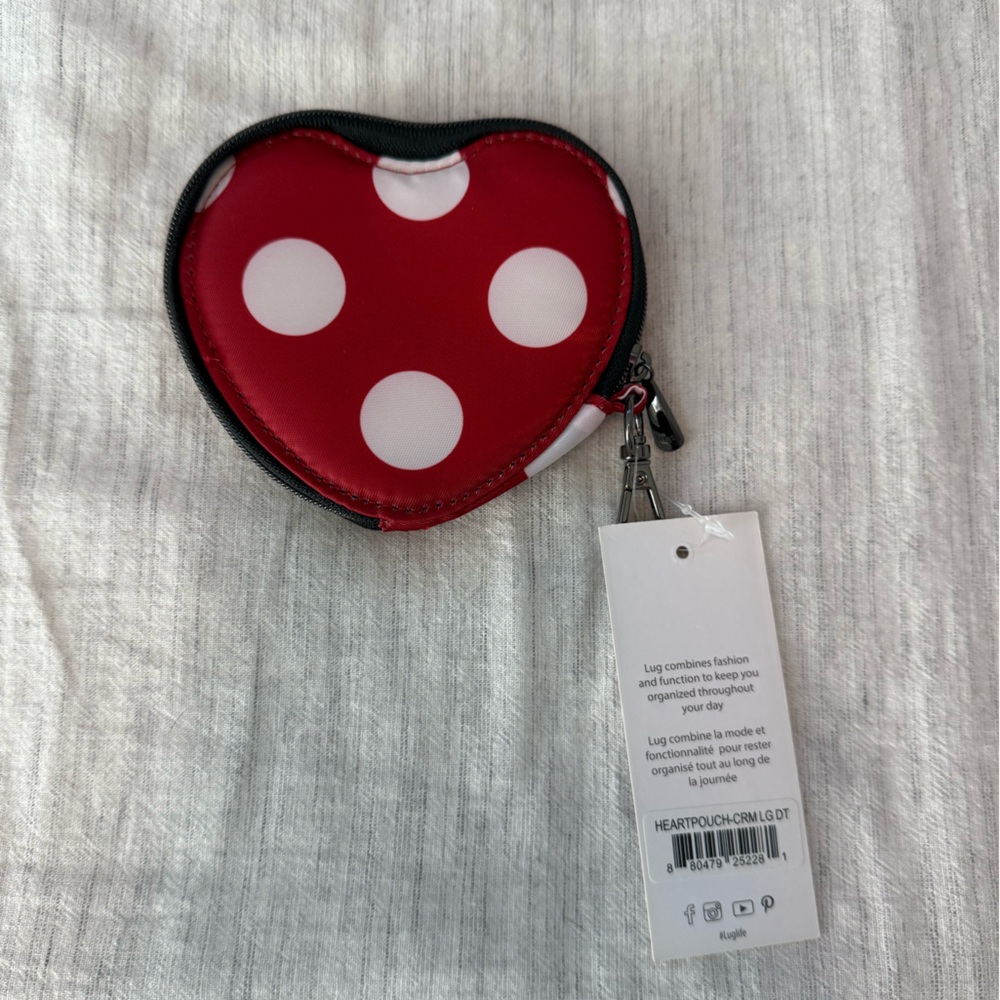 NEW Lug DISNEY Heart Coin Pouch